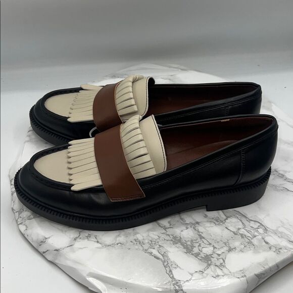 MARC FISHER Black, Creme and Brown Calixy Loafer-8 - Picture 3 of 8